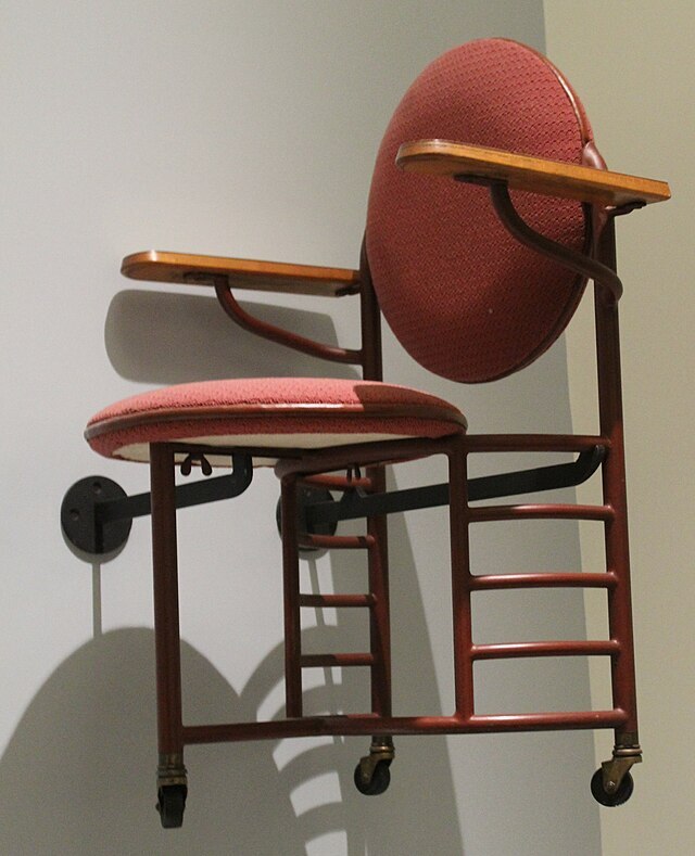 Frank Lloyd Wright ergonomic office chair design, history of ergonomic chairs Austin